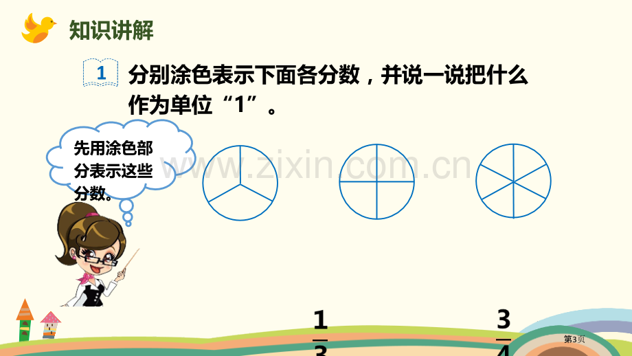 真分数和假分数分数的意义和性质说课稿省公开课一等奖新名师比赛一等奖课件.pptx_第3页