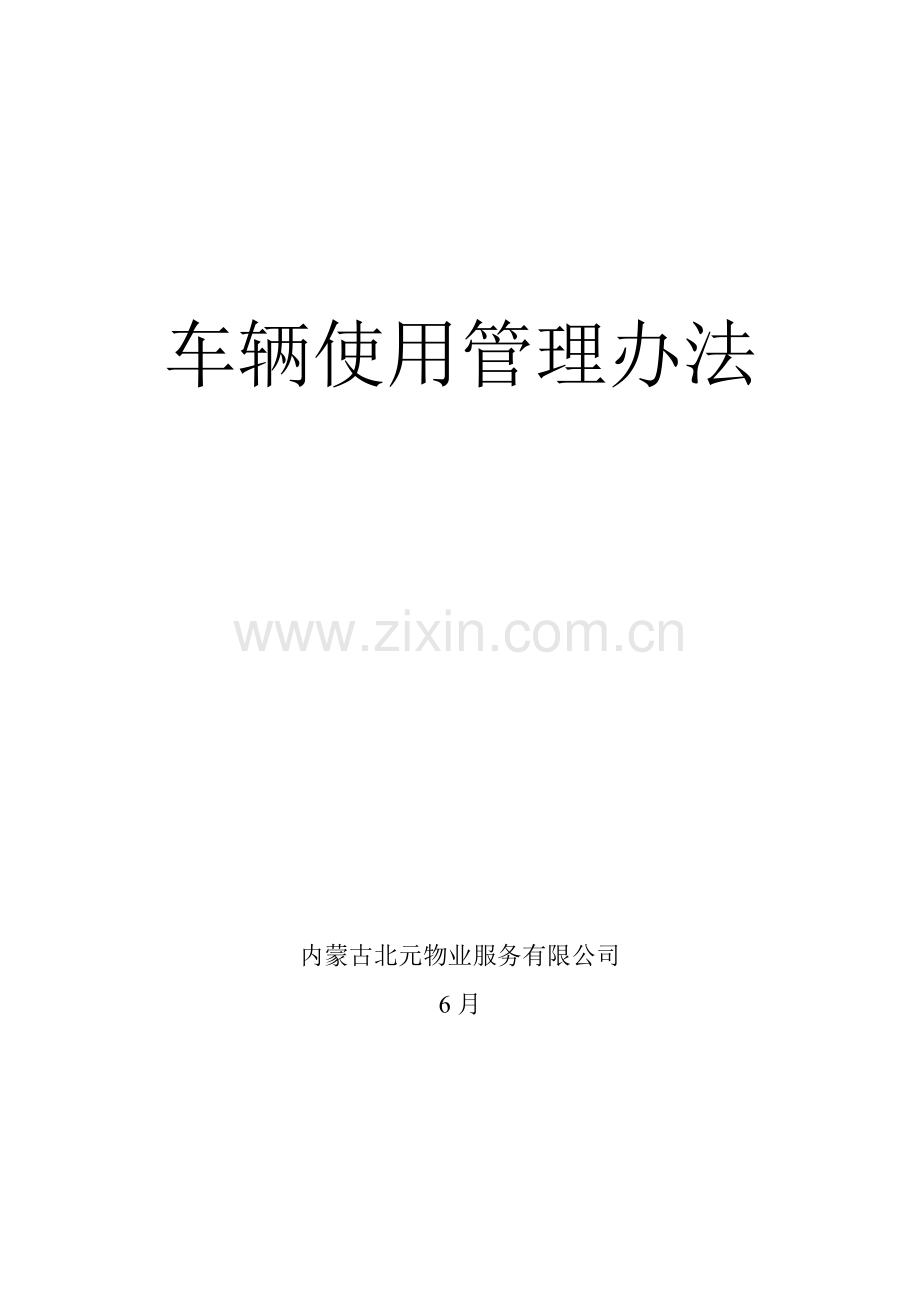 车辆使用管理详细规定.doc_第1页