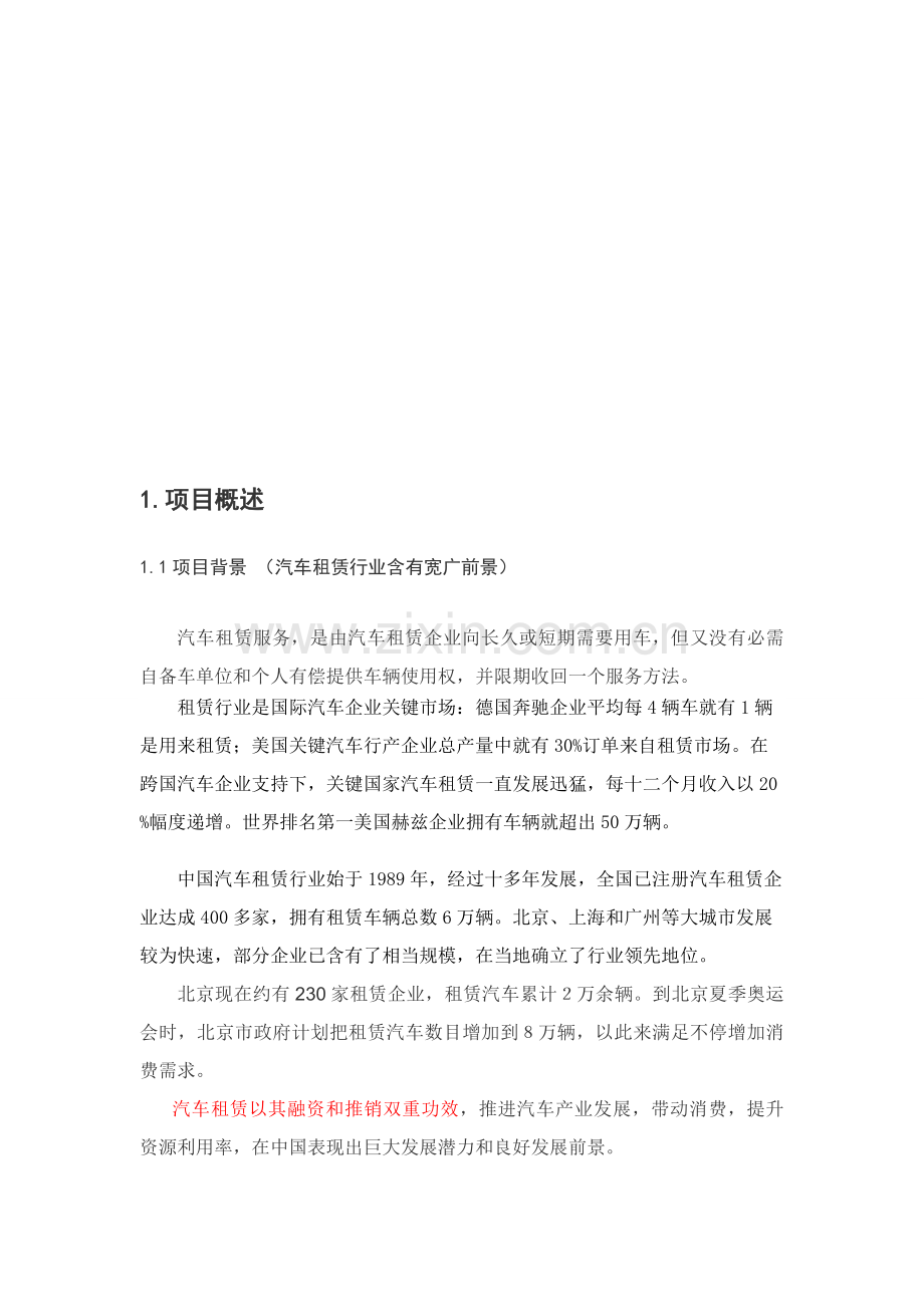 汽车租赁公司商业专项计划书.doc_第3页