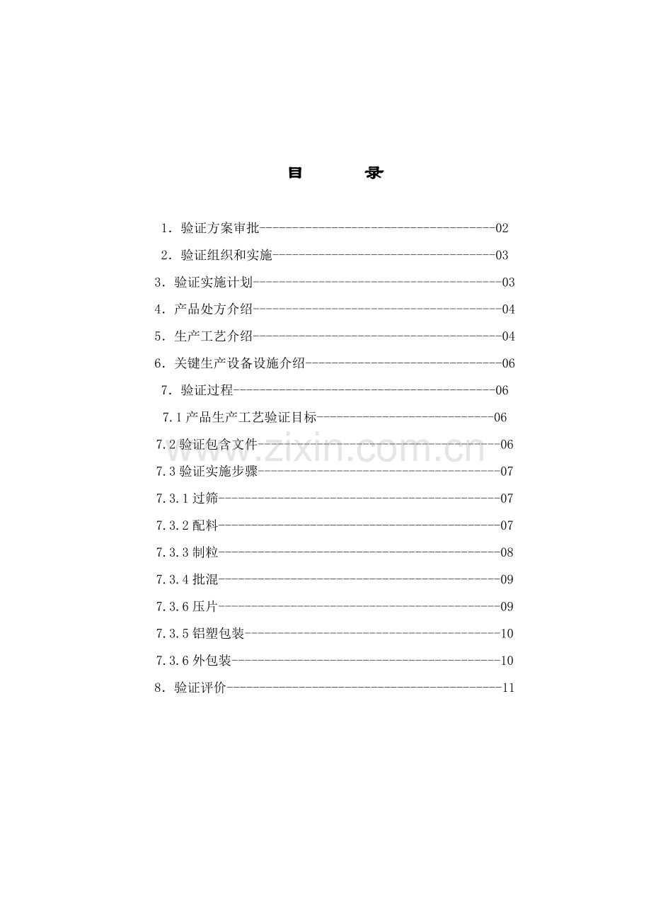 泡腾片工艺验证模板.doc_第1页