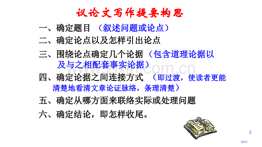 议论文写作之论点分论点的提出省公共课一等奖全国赛课获奖课件.pptx_第2页