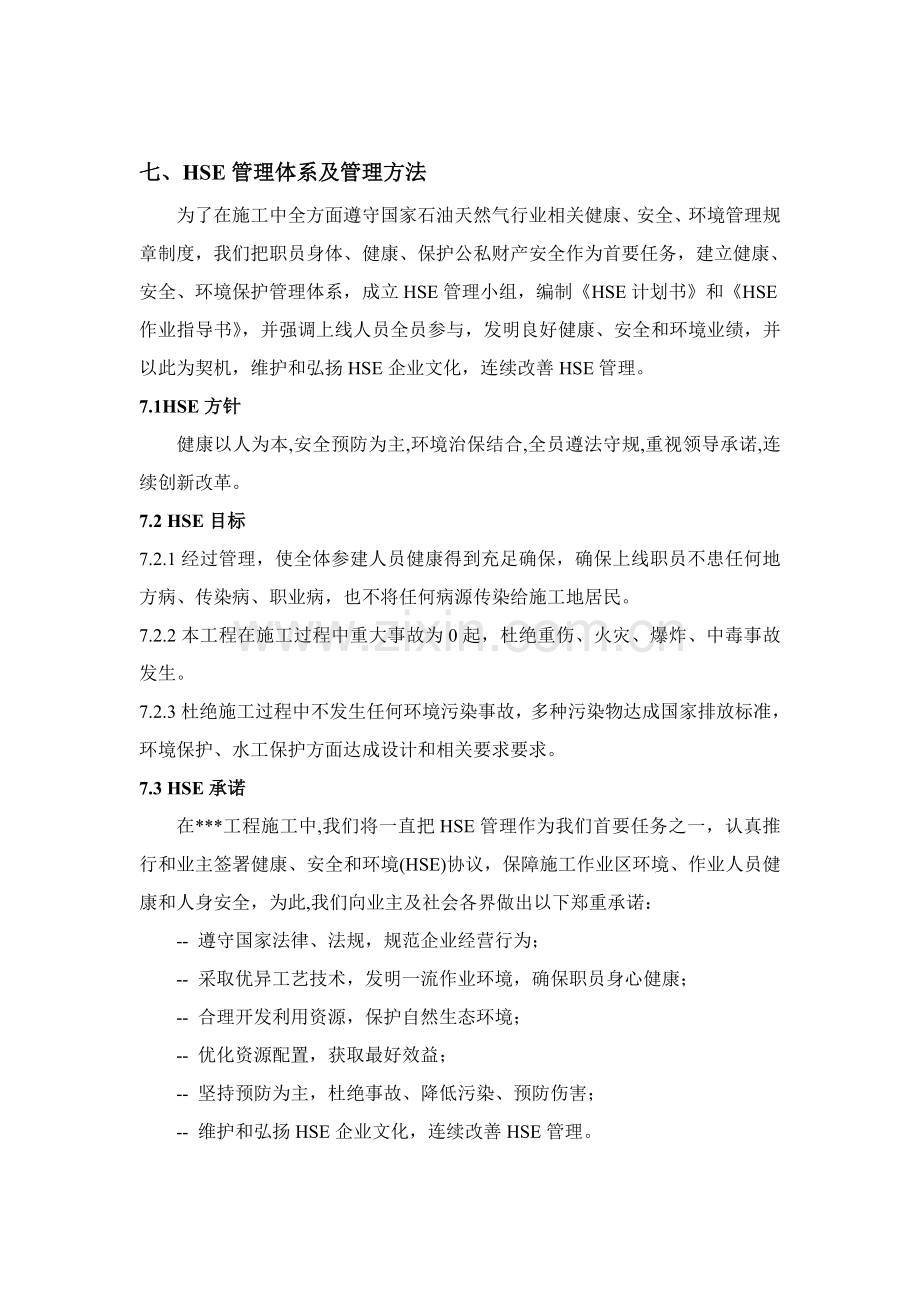 HSE管理标准体系与管理专项措施(2).doc_第1页