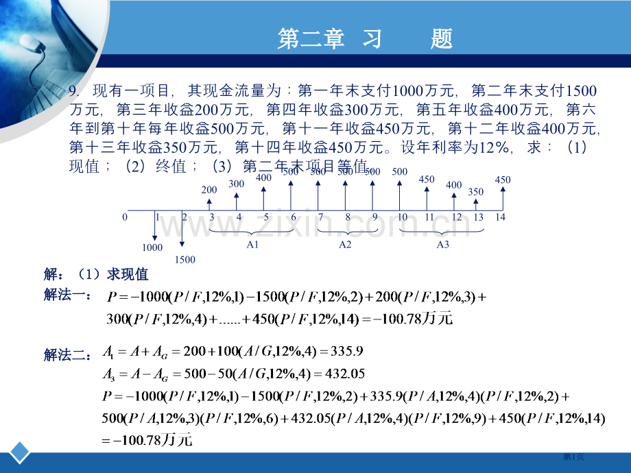 技术经济学课后习题答案市公开课一等奖百校联赛获奖课件.pptx_第1页