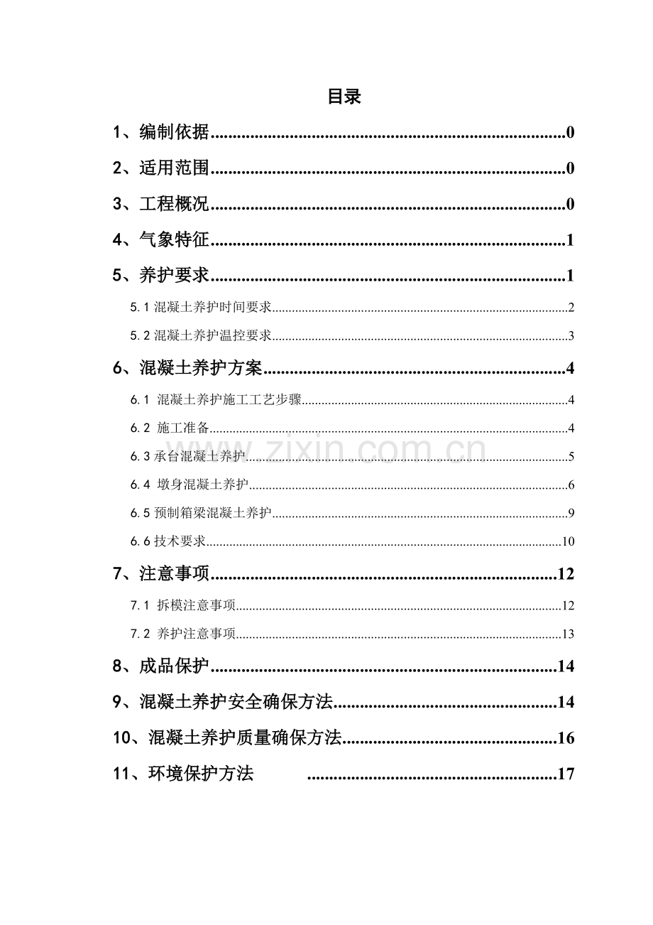 桥梁混凝土养护专项方案修改版.docx_第1页