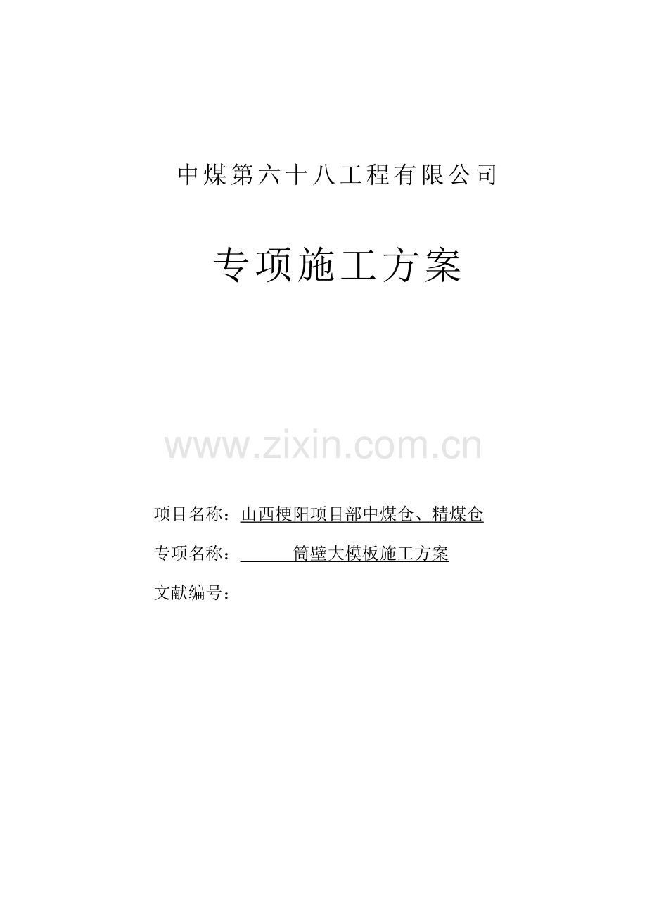 大模板专项综合施工专题方案.docx_第1页