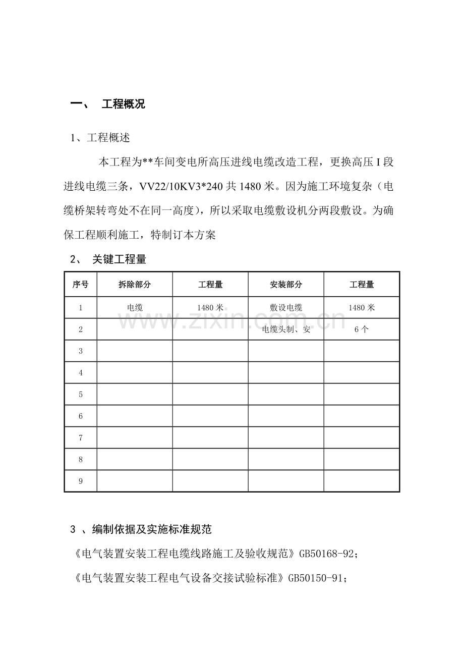 电缆更换综合重点工程综合标准施工组织设计专业方案.doc_第3页