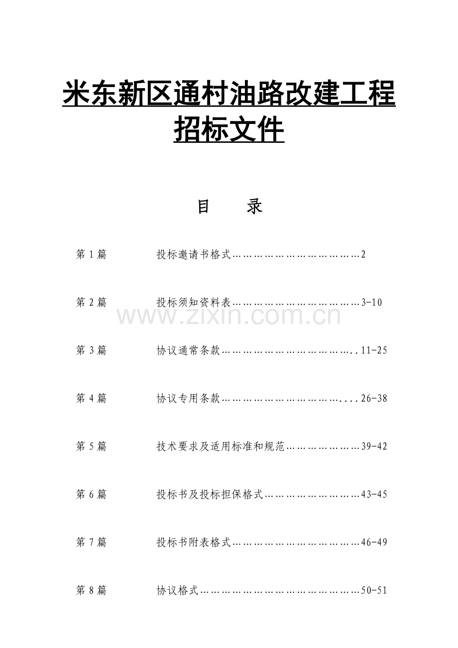 新区改建工程招标文件模板.doc_第1页