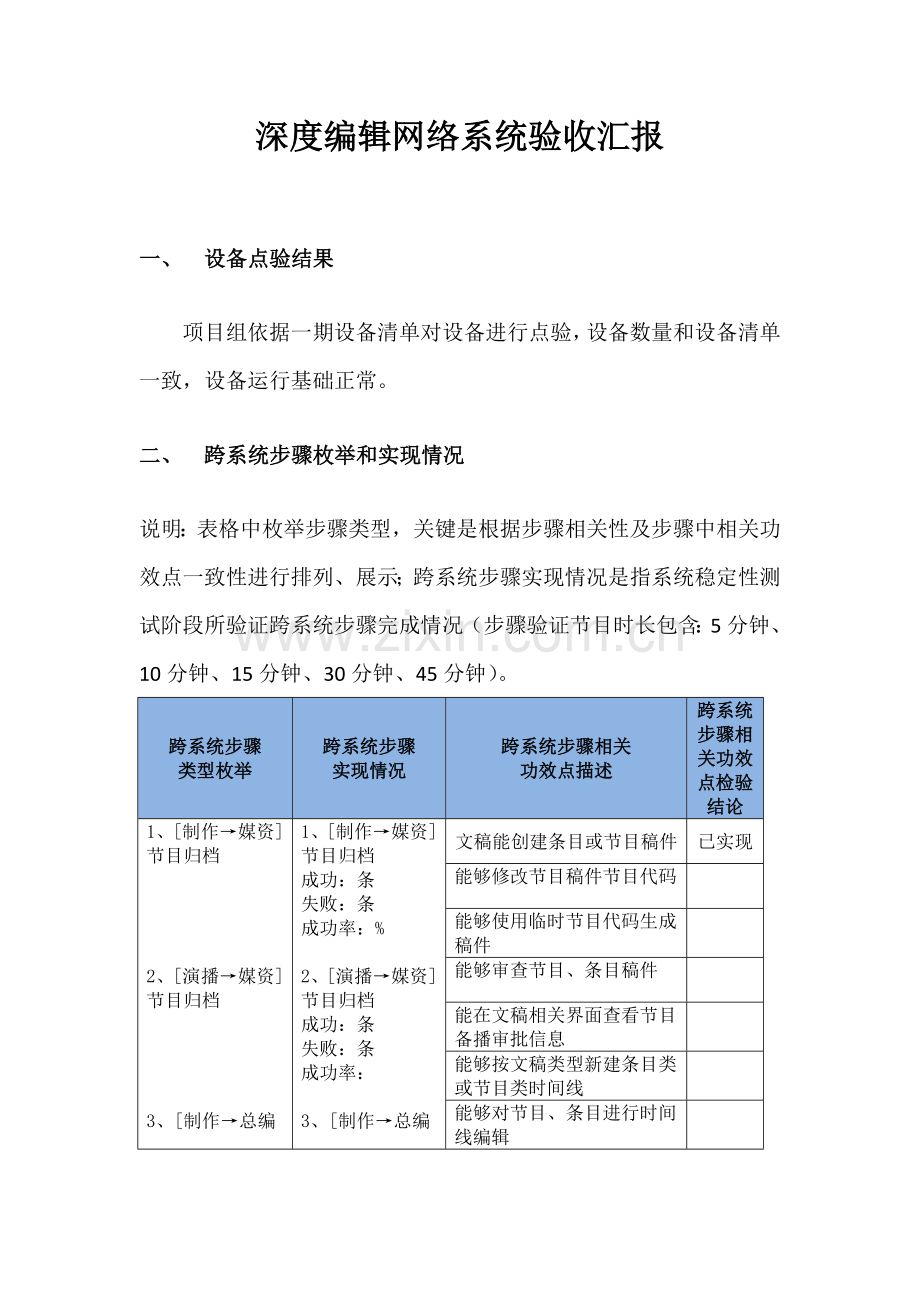 深度编辑网络系统验收综合报告模版.doc_第1页