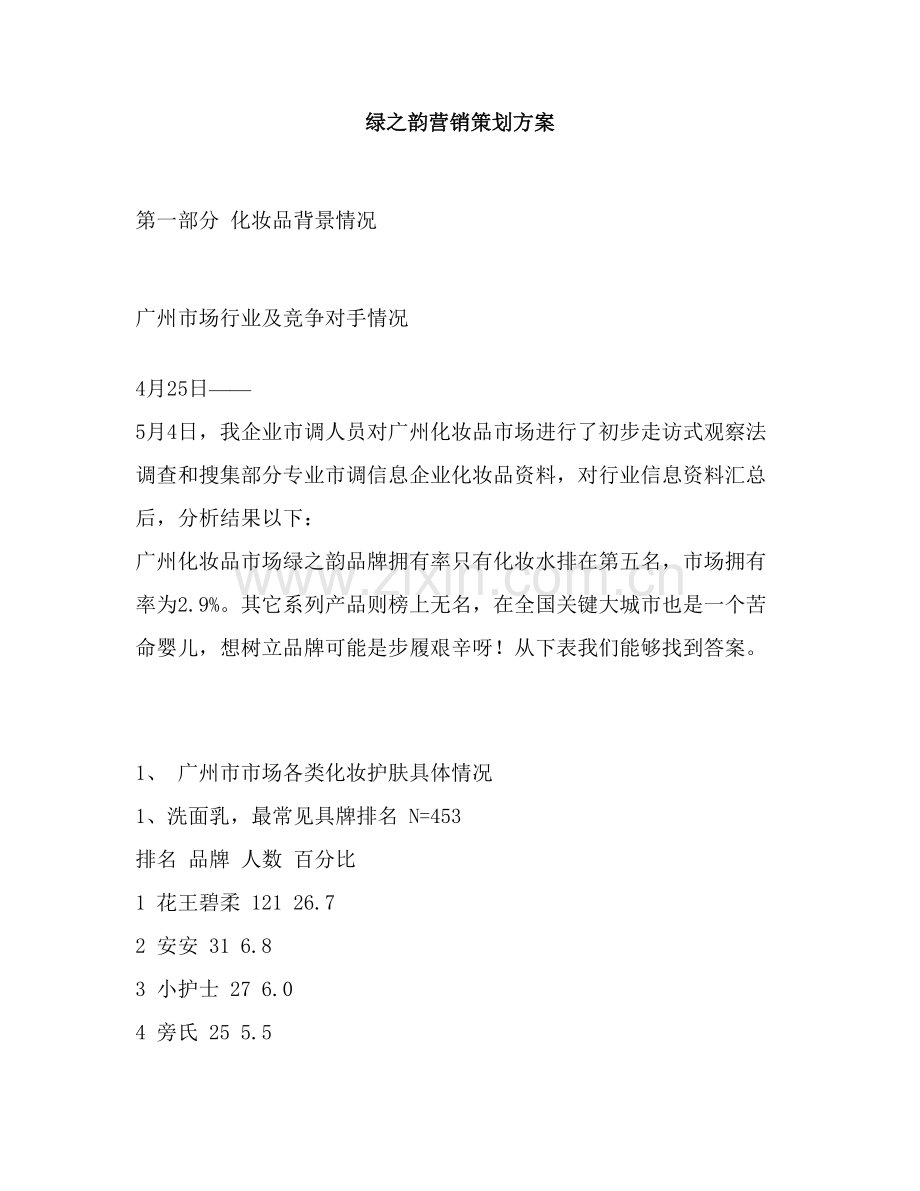 绿之韵营销策划案样本.doc_第1页