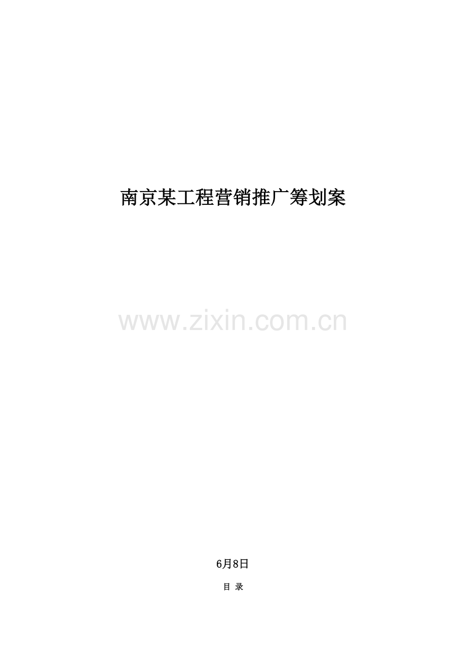 江苏南京专项项目营销推广专题策划案.docx_第1页