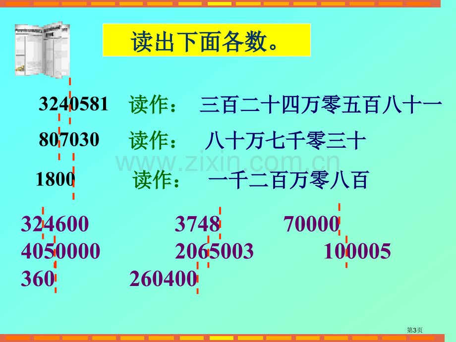 新人教版第七册亿以内读写法的复习市公开课一等奖百校联赛特等奖课件.pptx_第3页