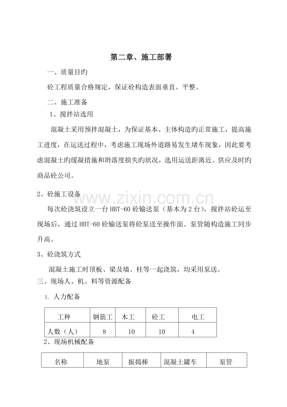 混凝土浇筑综合施工专题方案.docx_第2页