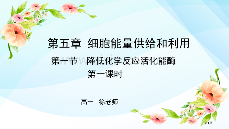 降低化学反应活化能的酶区省公共课一等奖全国赛课获奖课件.pptx_第1页