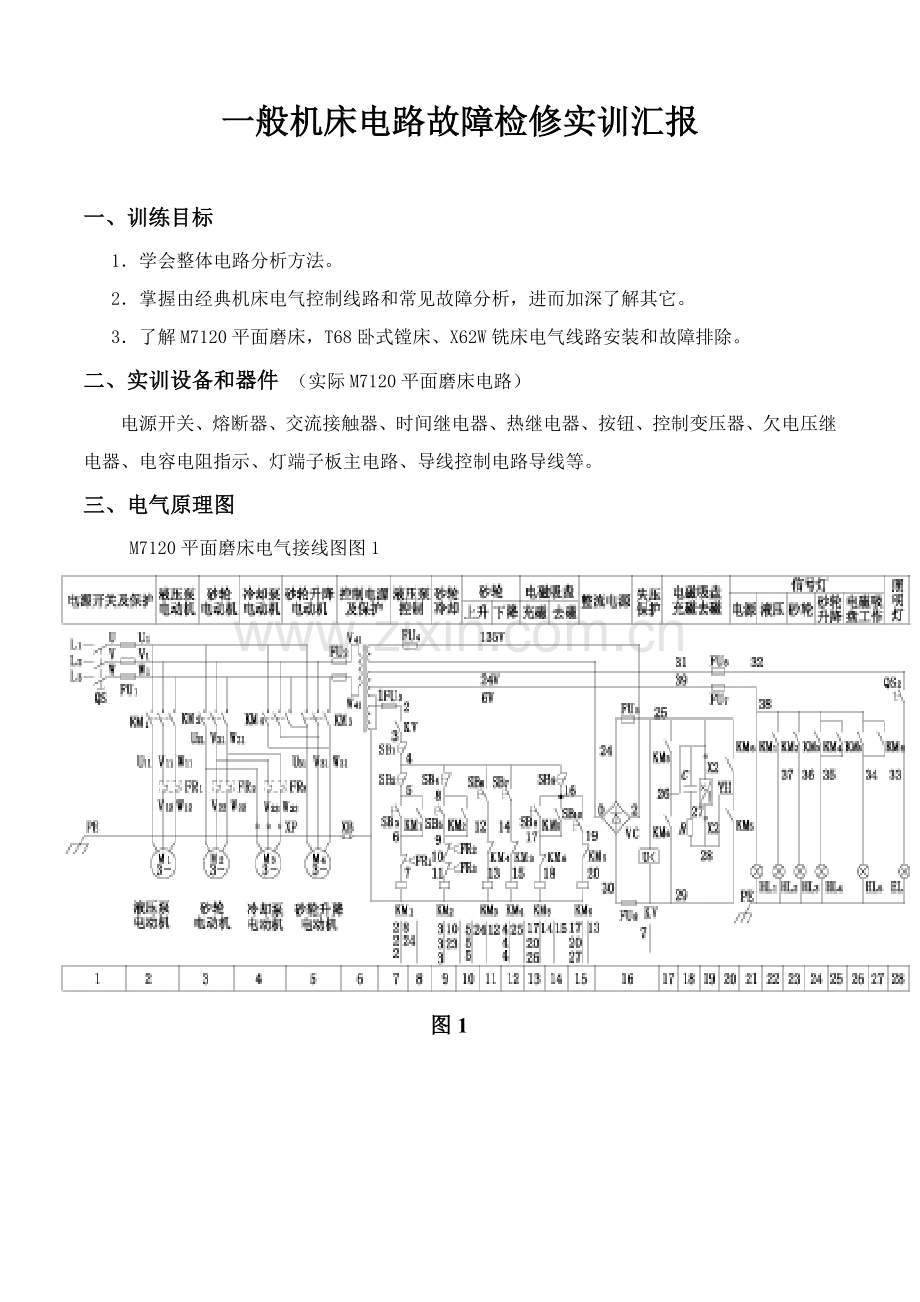 普通机床电气控制实训综合报告.doc_第1页