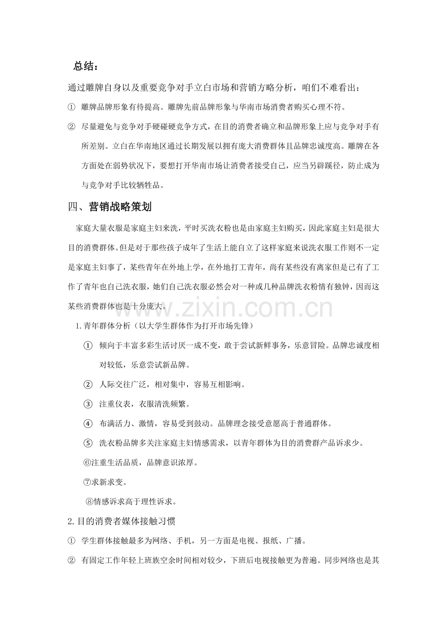 雕牌洗衣粉广告营销专业策划专项方案.doc_第3页