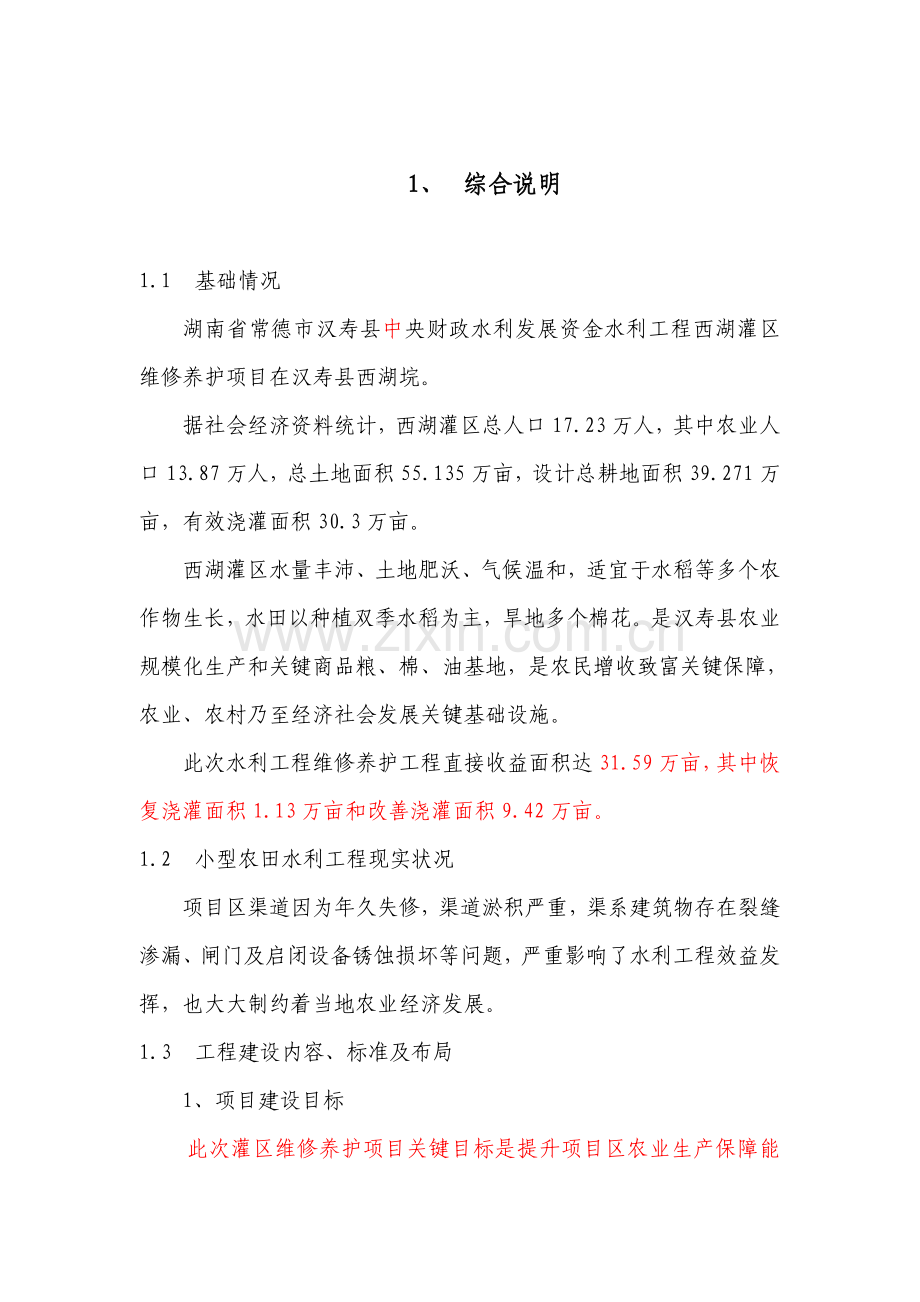 水利综合项目工程维修养护专项方案.docx_第1页