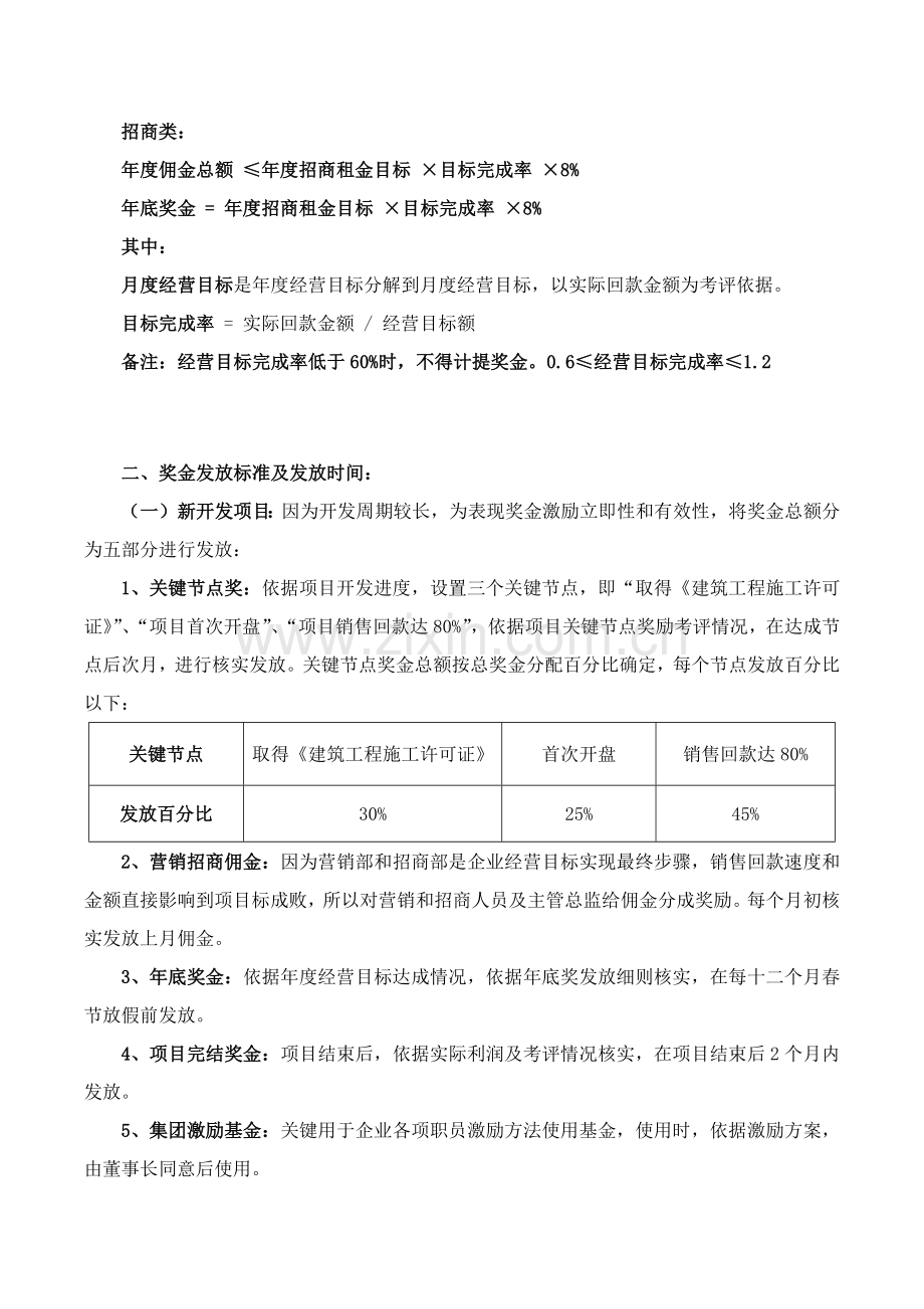 房地产集团奖金激励管理专项方案.docx_第3页