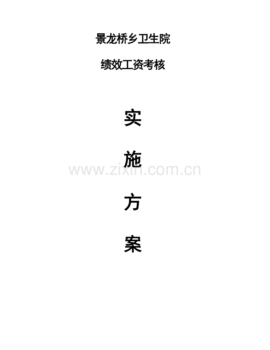 景龙桥卫生院绩效考评专题方案.docx_第1页