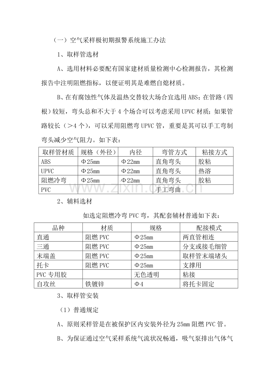 空气采样极早期报警系统综合项目施工方法.doc_第1页