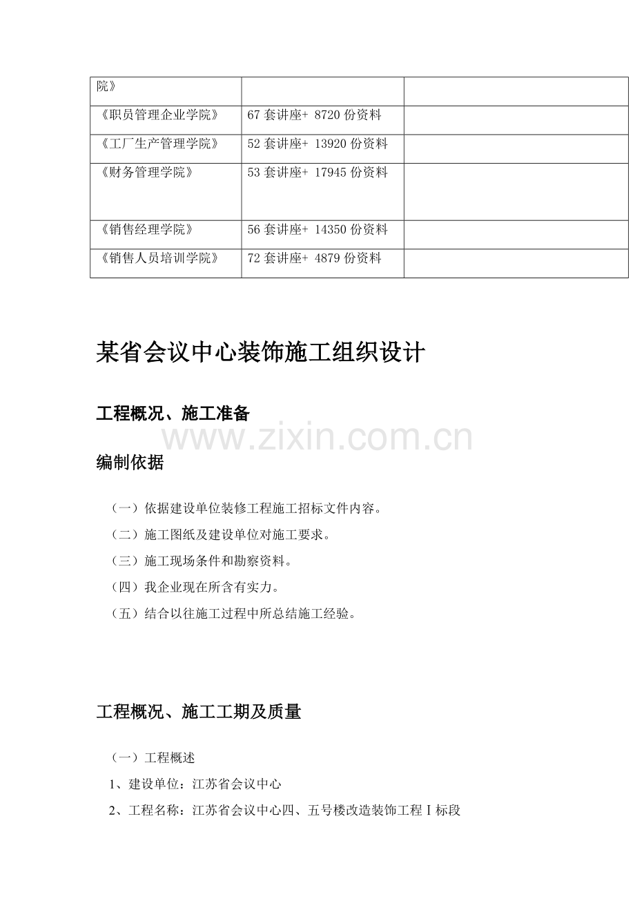 新版省会议中心装饰施工组织设计编制说明模板.doc_第2页