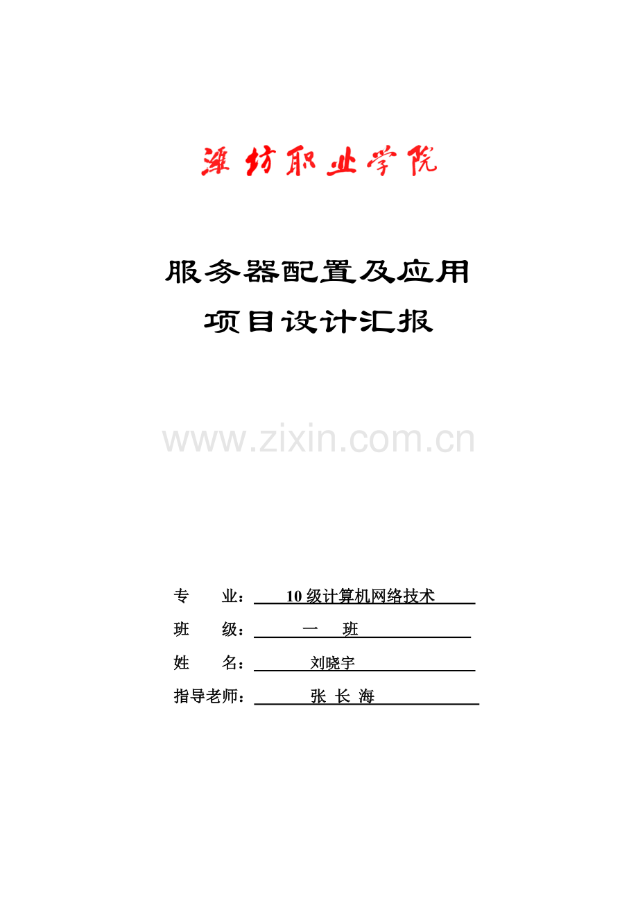 服务器配置实训总结报告.doc_第1页