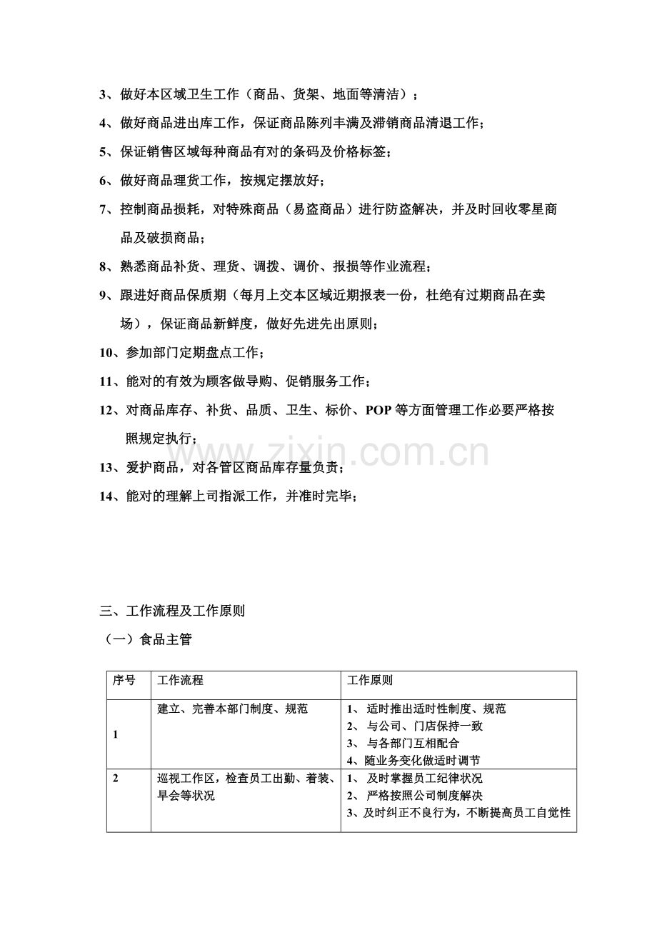 超市食品部组织架构及工作作业流程.doc_第3页