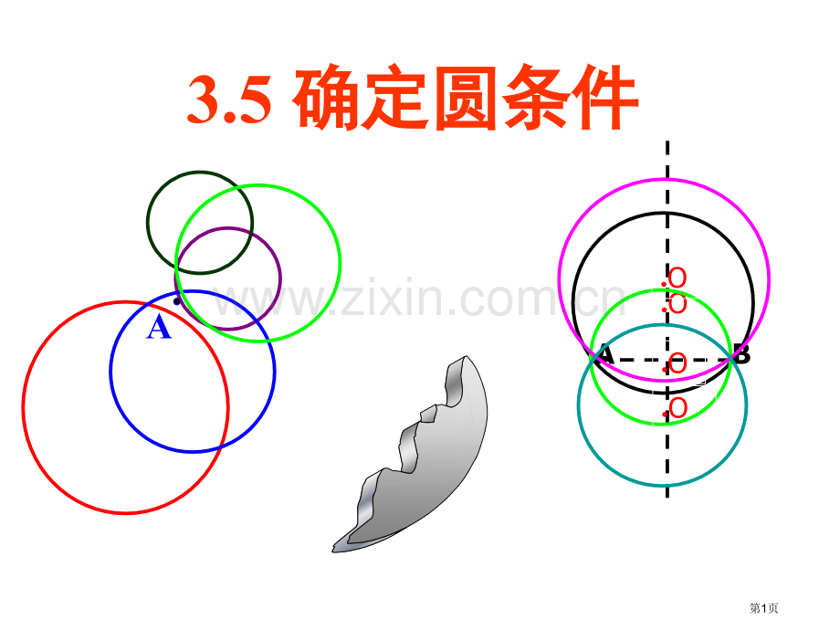 确定圆的条件市公开课一等奖百校联赛获奖课件.pptx_第1页