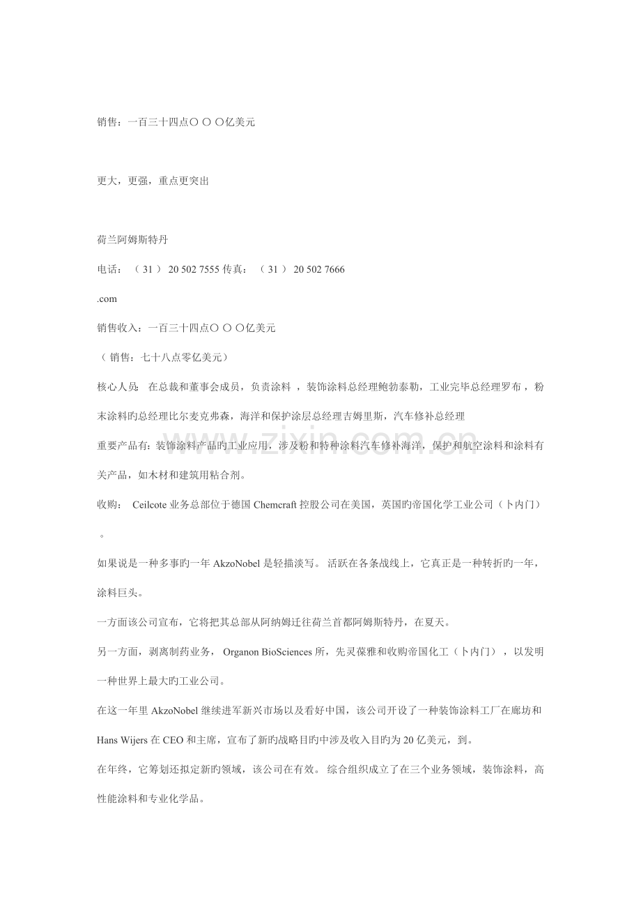 新版世界十大涂料品牌公司年度专项报告.docx_第2页