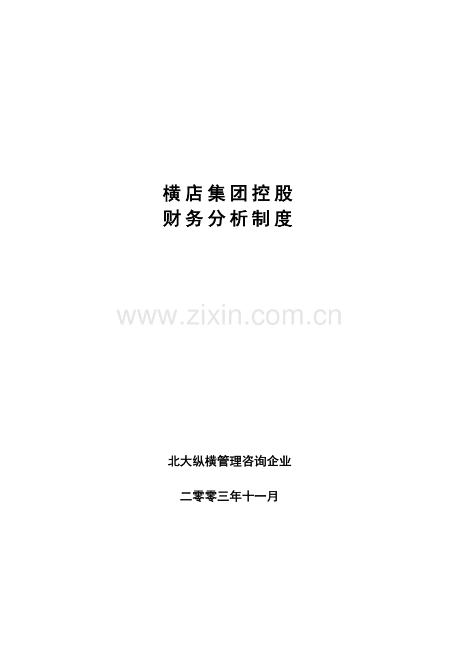 横店集团控股有限公司财务分析制度样本.doc_第1页