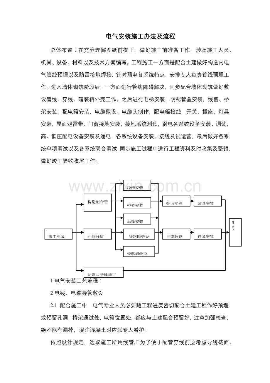 电气安装综合项目施工方法.doc_第1页