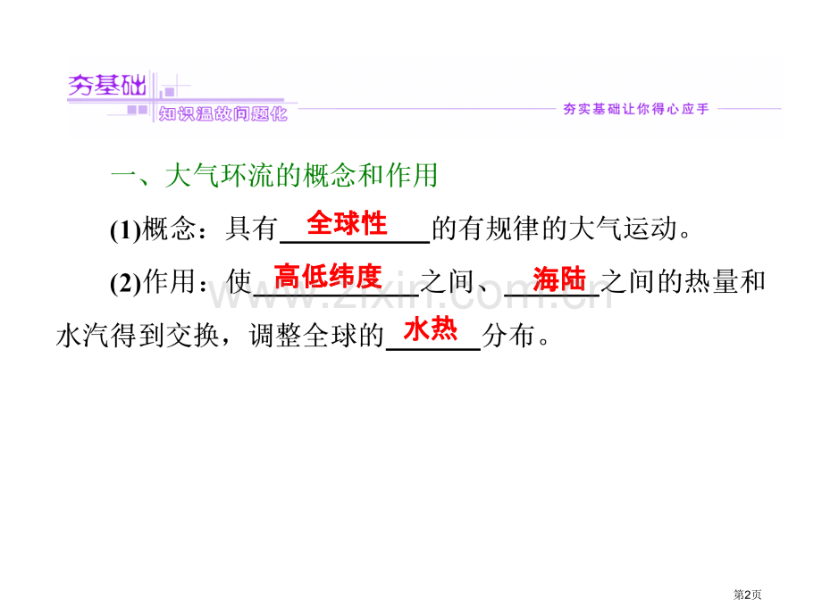 高考地理广西专用一轮复习第二单元全球性大气环流省公共课一等奖全国赛课获奖课件.pptx_第2页