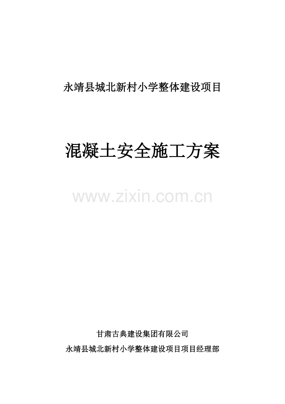 混凝土安全综合施工专题方案.docx_第1页