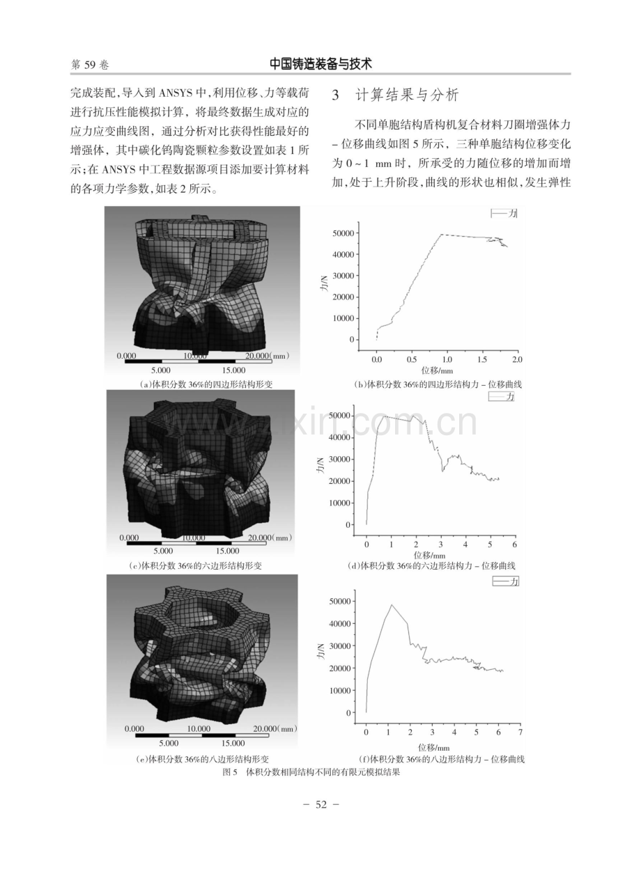 单胞结构对盾构机复合材料刀圈增强体抗压性能的影响.pdf_第3页