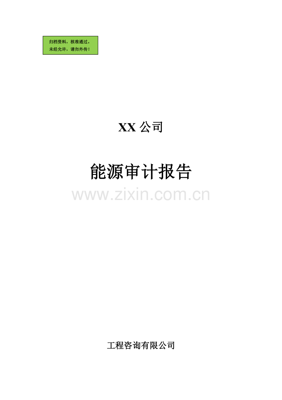 x(焦化)煤化工有限公司能源审计报告.doc_第1页