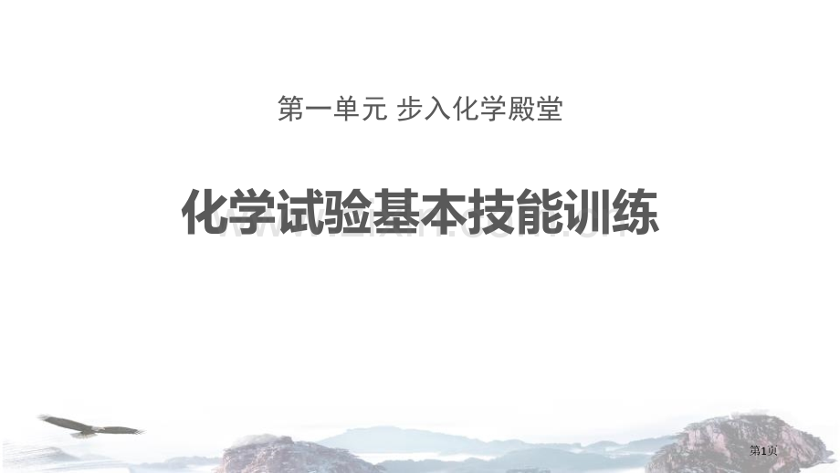 化学实验基本技能训练步入化学殿堂省公开课一等奖新名师比赛一等奖课件.pptx_第1页