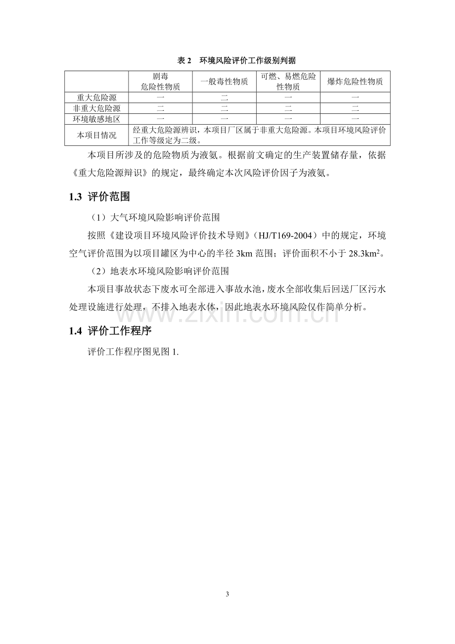 中国石油化工股份有限公司西安石化分公司动力站烟气脱硝改造项目风险评价报告.doc_第3页