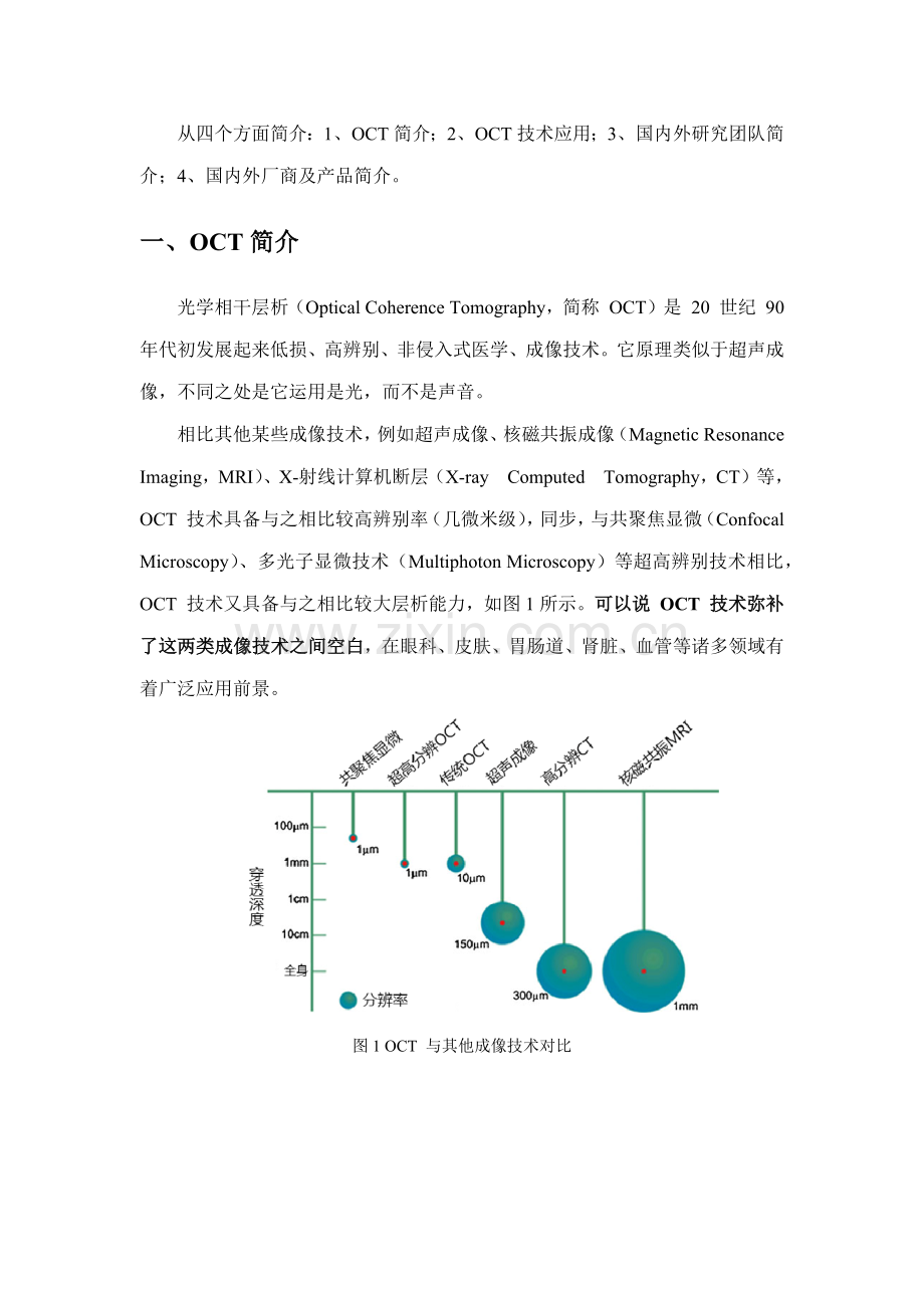 OCT关键技术调研专业资料.doc_第1页