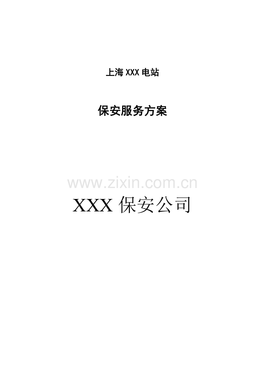 保安服务专题方案.docx_第1页