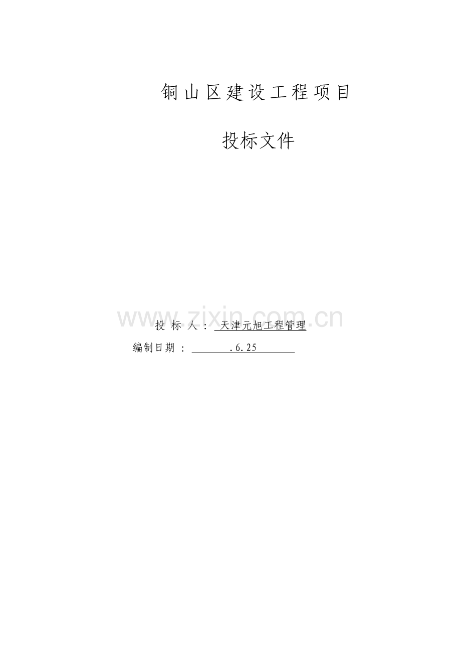 建筑工程投标文件模板模板.doc_第1页