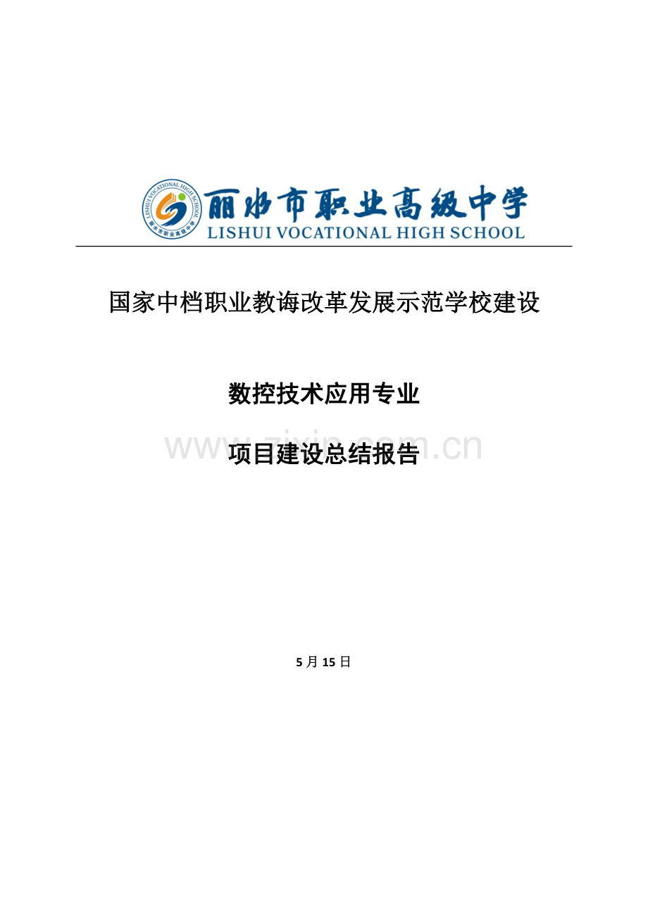 定稿数控专业综合项目建设总结报告.doc_第1页