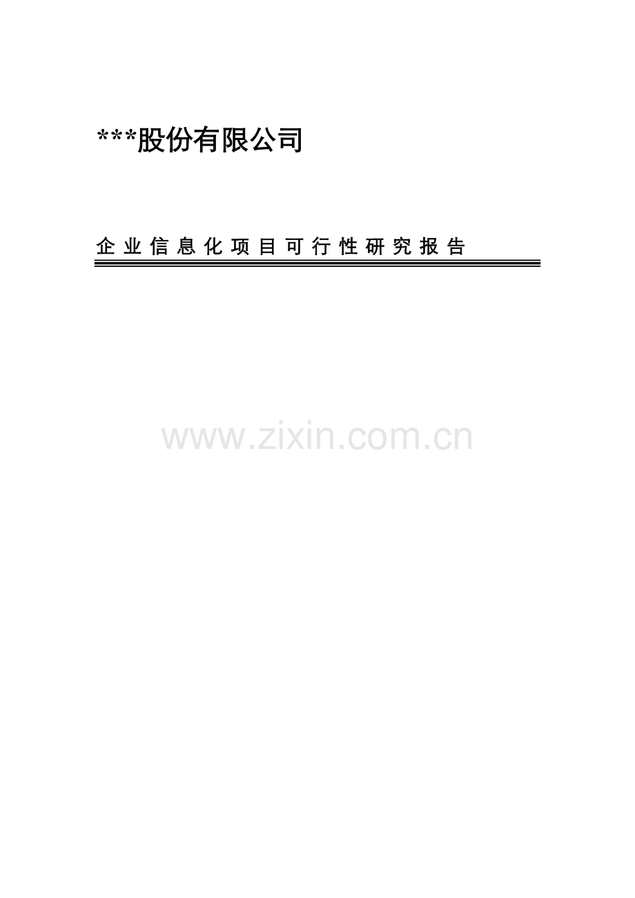 公司信息化专项项目可行性专题研究报告.docx_第1页