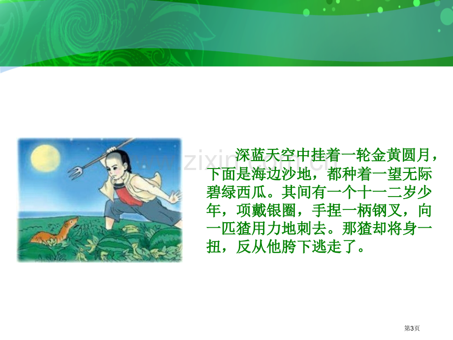 五年级下册少年闰土语文S版市公开课一等奖百校联赛特等奖课件.pptx_第3页