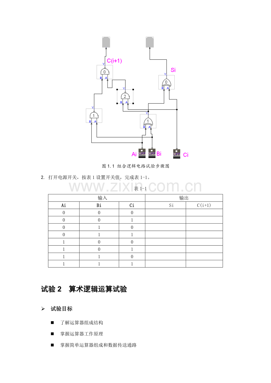 中南大学信息科学与综合项目工程学院计算机组成原理虚拟试验参考指导书.doc_第3页