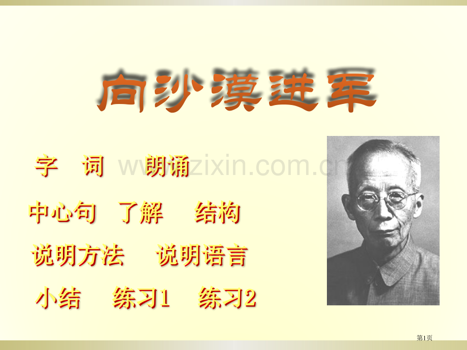 向沙漠进军省公开课一等奖新名师比赛一等奖课件.pptx_第1页