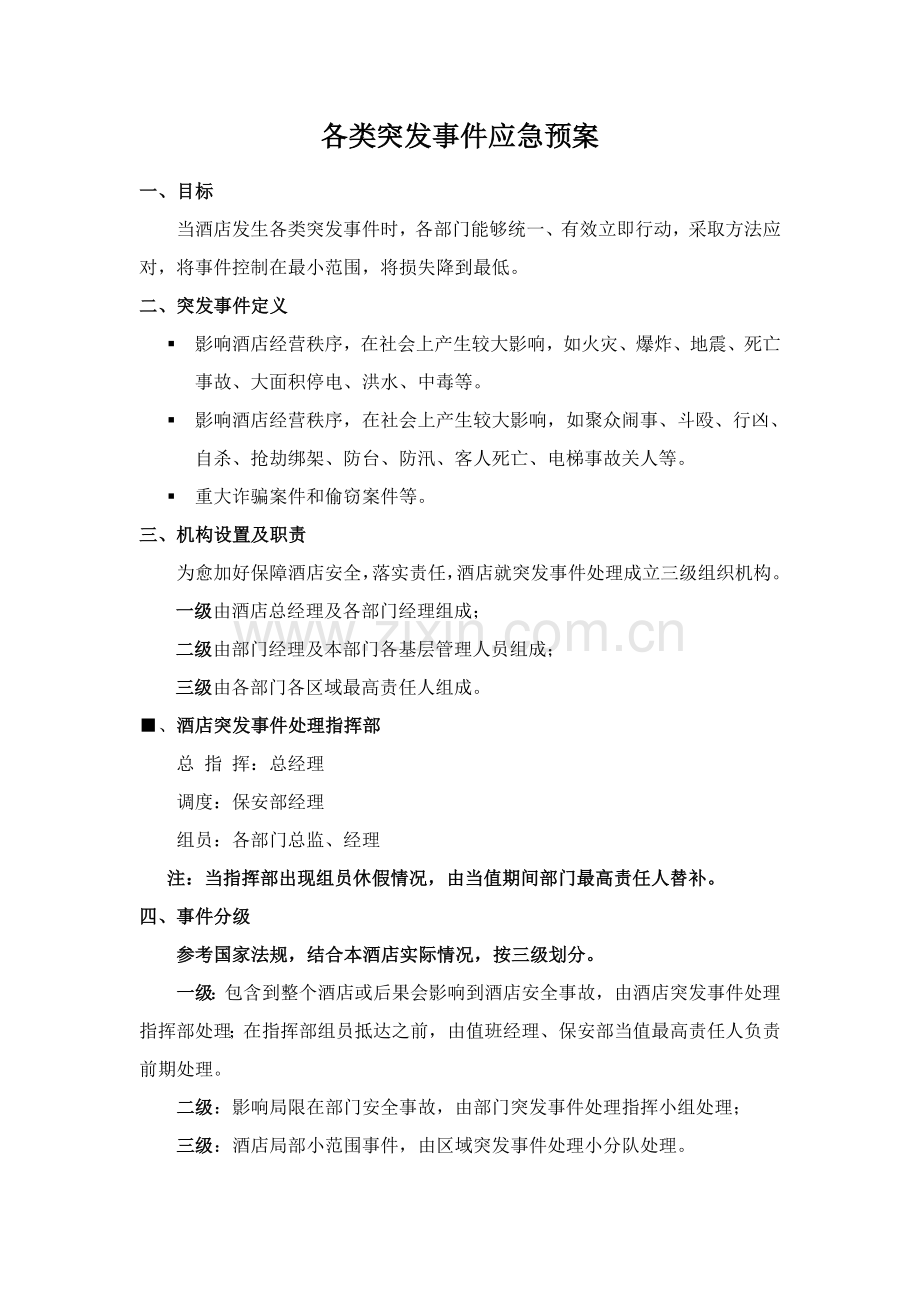 各类突发事件应急专题预案.doc_第1页