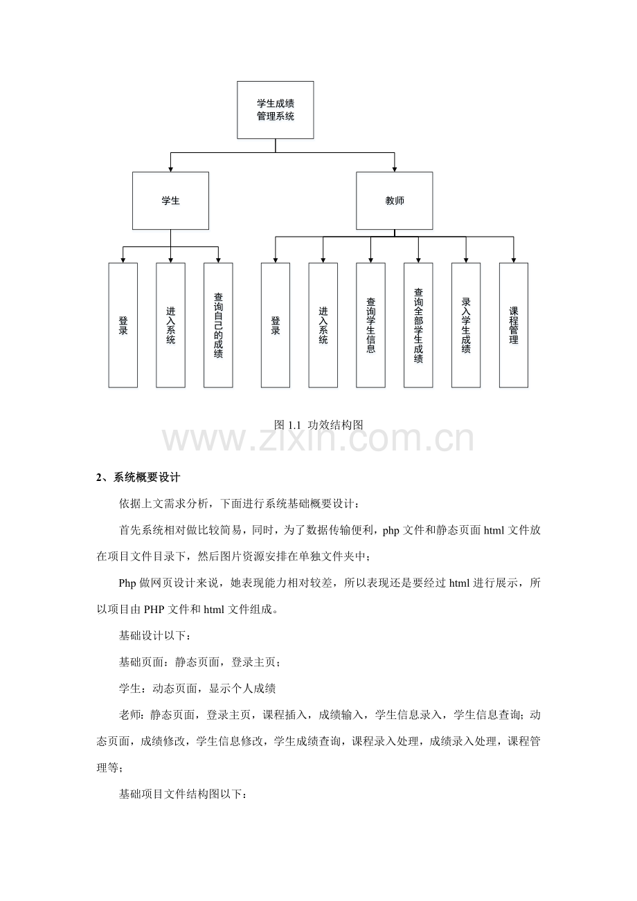 PHP学生成绩标准管理系统综合实验报告.doc_第2页