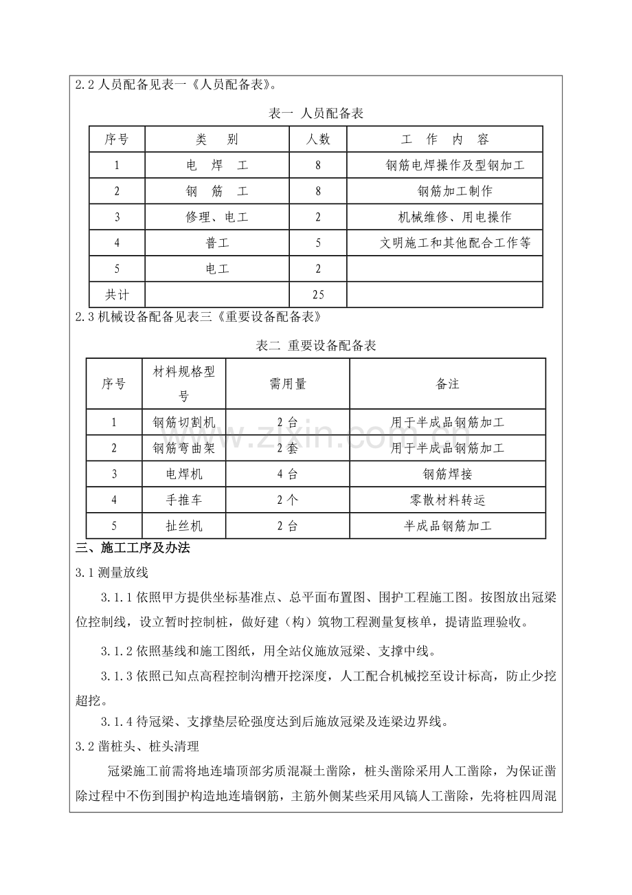 冠梁钢筋关键技术交底.doc_第2页