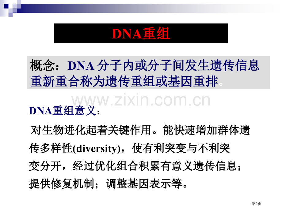 分子生物学DNA的重组与转座省公共课一等奖全国赛课获奖课件.pptx_第2页