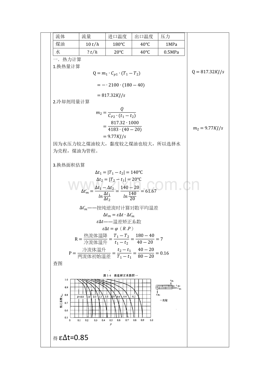 U型管换热器设计项目说明指导书.docx_第1页