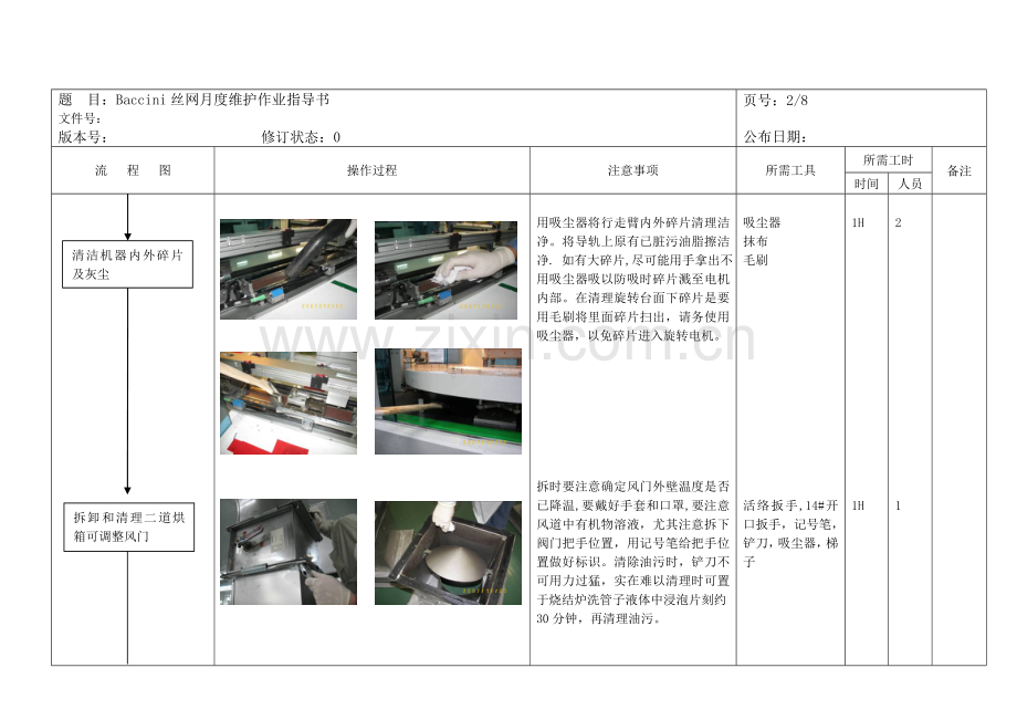 丝印设备月度维护维修手册模板.doc_第2页